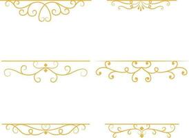Luxury Dividers. Vintage header and border template in 1960's style. Calligraphic flourishes page decoration sketch for design. vector