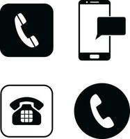 sencillo teléfono icono. teléfono icono símbolo aislado. llamada icono.vector ilustración. vector