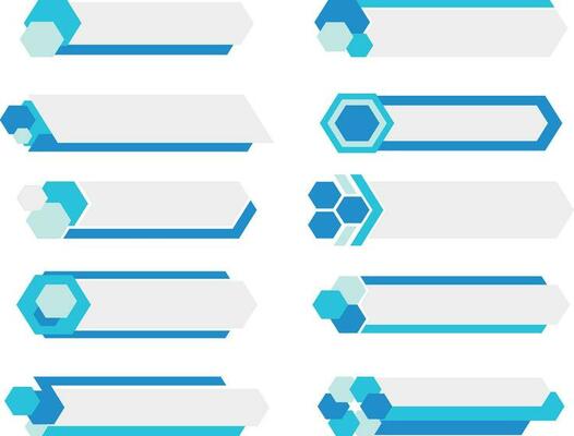 Futuristic Title Bar. Set of TV banners and bars for news and sports channels, streaming and broadcasting.Vector Pro