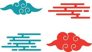 Japanese Cloud. Chinese and Japanese style. Traditional oriental. Tribal pattern. China ornament background for design prints. Abstract flat cartoon background. vector