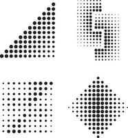 Halftone Dotted, horizontal template using halftone dots pattern. Vector illustration