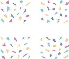 Colorful Confetti Party.  And Ribbon On Celebration And Party Event Background. Colorful. Vector illustration