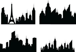 City Silhouette element. For design decoration. Vector illustration.