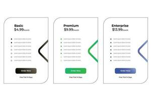 Product Pricing Service Card Design vector