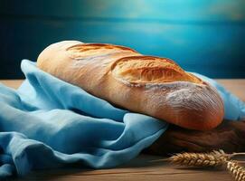 Fresh tasty bread background photo