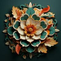 Beautifil 3d mandala desing photo