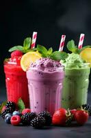 Fruite colorful shakes photo