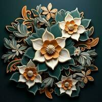 Beautifil 3d mandala desing photo