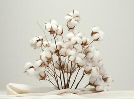 Cotton flowers on the tree photo