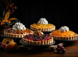 Thanksgiving day pies for dinner photo