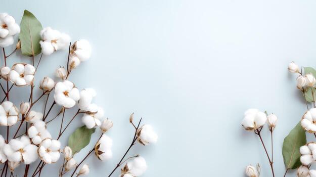 Cotton flowers on the tree photo