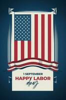 Happy Labor Day Greeting Poster Template photo