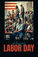 Happy Labor Day Greeting Poster Template photo