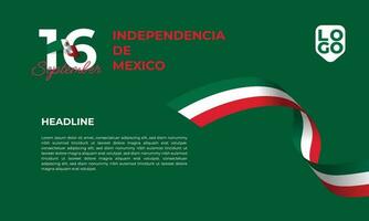 Mexico independence day design template vector