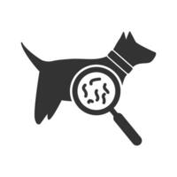 vector ilustración de mascota pulgas icono en oscuro color y blanco antecedentes