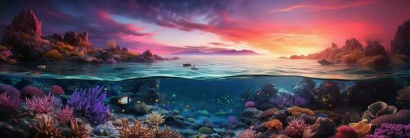hermosa mar arrecife foto