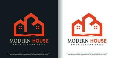 building logo design with creative unique style premium vector