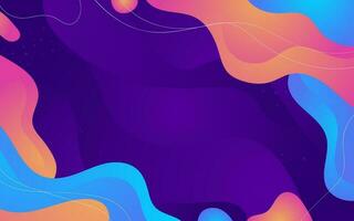 Colorful gradient fluid abstract background vector