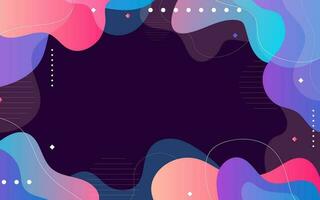 Colorful gradient fluid abstract background vector