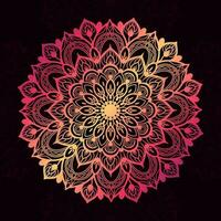 Colorful gradient mandala background vector