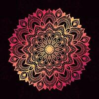 Colorful gradient mandala background vector