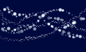 White bokeh, sparkles, shimmer on dark blue background, wallpaper, for Christmas and New Year, vector illustration in eps10 format