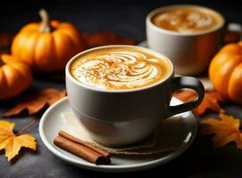 Autumn pumpkin latte photo