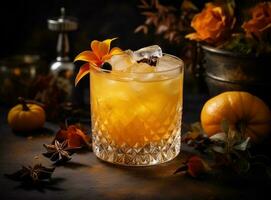 Cocktail with pumpkin photo