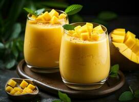 Mango fresh juice photo