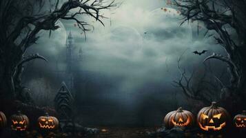 Spooky halloween night background photo