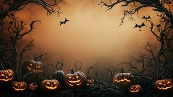 Spooky halloween night background photo