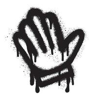 Spray Painted Graffiti Stop Hand icon Sprayed isolated with a white background. graffiti Stop Hand symbol.vector illustration. vector