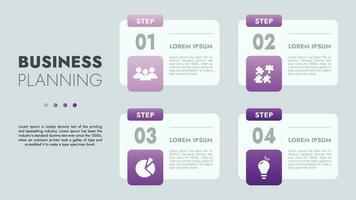 Infographic template for presentations and features data visualization includes a process chart with diagrams, steps, options. The concept for marketing through illustrations for drive to success. vector