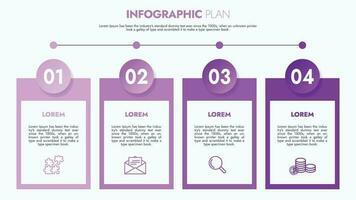 Infographic template for presentations and features data visualization includes a process chart with diagrams, steps, options. The concept for marketing through illustrations for drive to success. vector