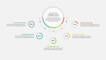 Creative Concept for Infographic with 5 steps and Percentage, Options, or Processes, Business Data Visualization vector