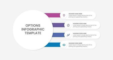 Four Options Circle Infographic Template Design vector