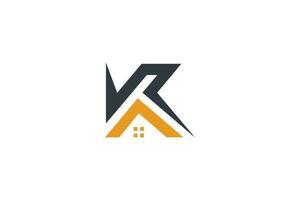 Modern house logo design vector icon with creative letter K concept illustration