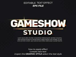 game show text effect, typography, 3d text. vector template