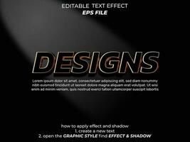 designs text effect, typography, 3d text. vector template