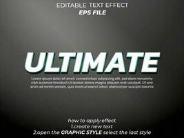 ultimate text effect, typography, 3d text. vector template