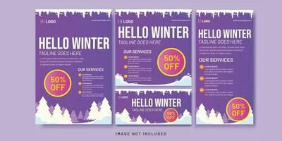 Winter Sale Purple Gradient Color Background for Christmas Event vector