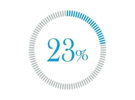 23 percent Loading. 23 percent circle diagrams Infographics vector, Percentage ready to use for web design. vector