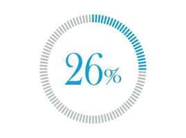 26 percent Loading. 26 percent circle diagrams Infographics vector, Percentage ready to use for web design. vector