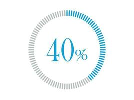 40 percent Loading. 40 percent circle diagrams Infographics vector, Percentage ready to use for web design. vector