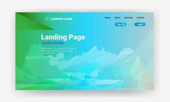 Website design and landing page template. vector