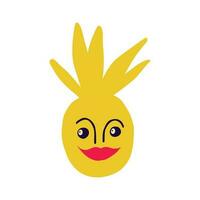 Awesome funny chicken with a charming smiling face and big lips vector