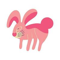 Awesome funky rabbit with a cute face, Easter Character vector