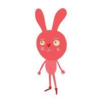 Awesome funny bunny with a cute face, Easter Character vector