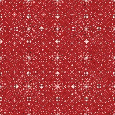 Ornamental red Christmas seamless pattern. Vector illustration