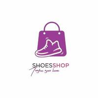 zapato bolso o zapato tienda vector ilustración. adecuado para negocio, web, en línea comercio, social medios de comunicación
